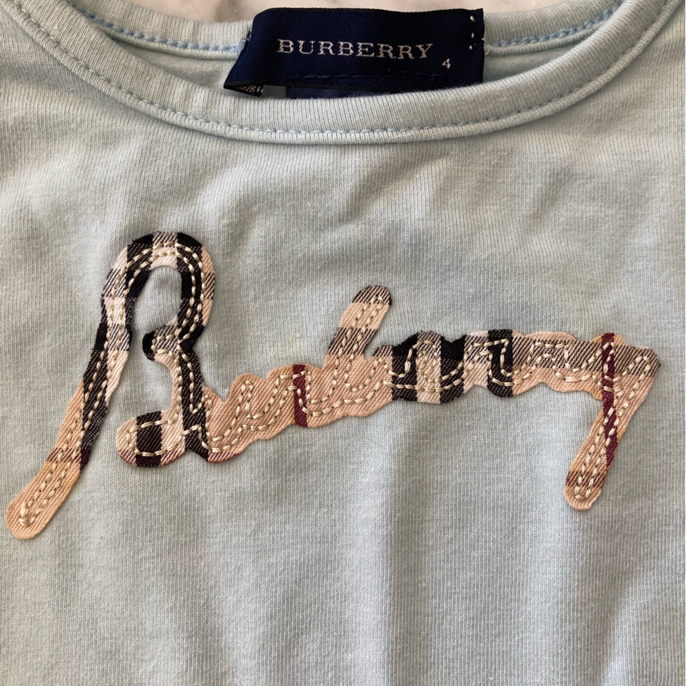 Burberry pale blue top. Burberry size 4.